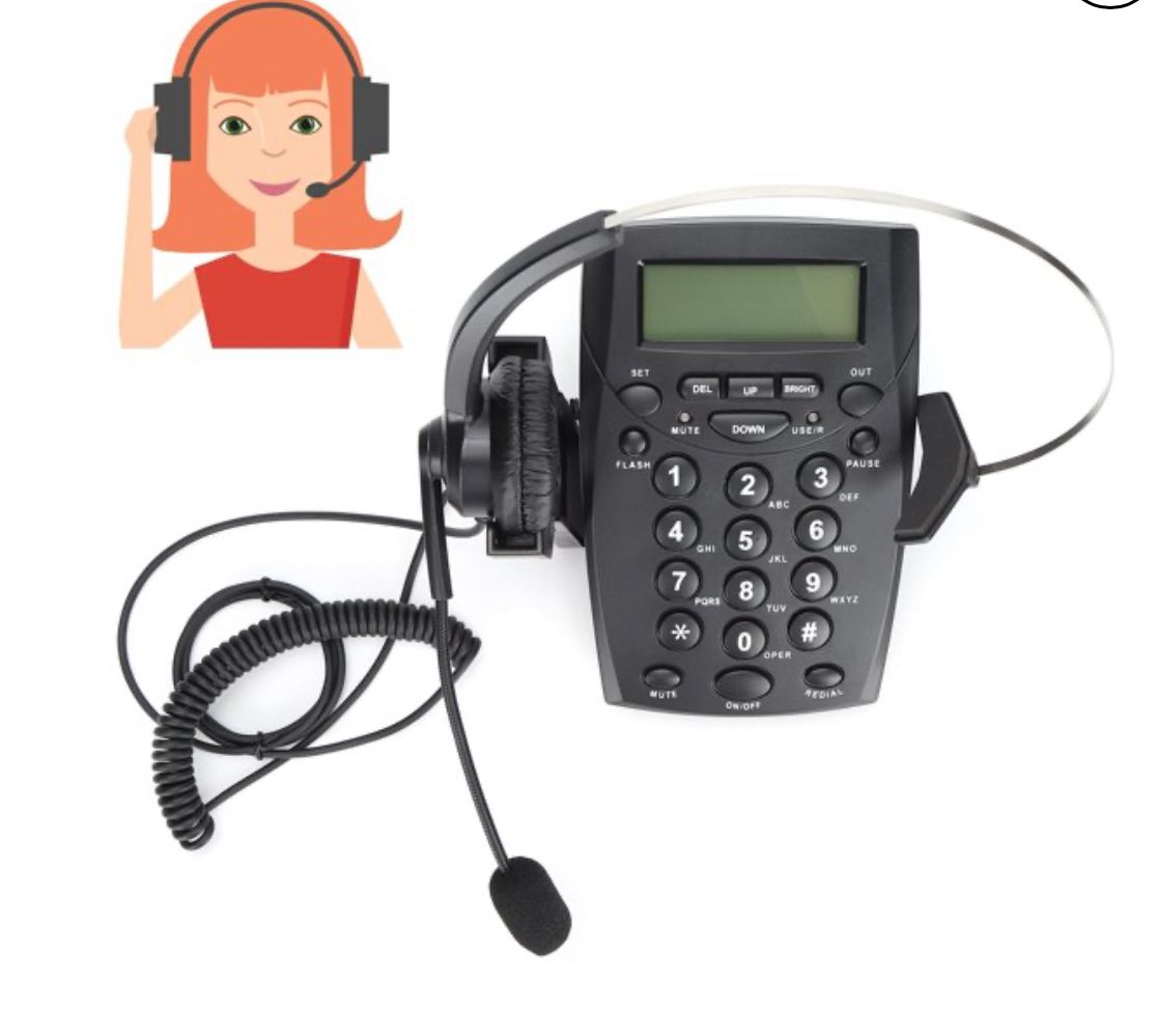 Foto 3 pulgar | Telefono Fijo Con Diadema Chuyland Ht800  Negro Headset  Para Call Center Oficina O Hogar Centro De Llamadas