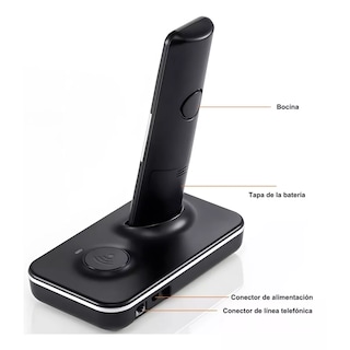Foto 3 | Teléfono Fijo Inalámbrico Eo Safe Imports ESI-8566 color Negro con Contestador Automático
