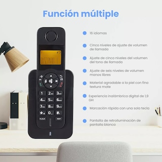 Foto 3 | Teléfono Inalámbrico Eo Safe Imports ESI-8618 color Negro