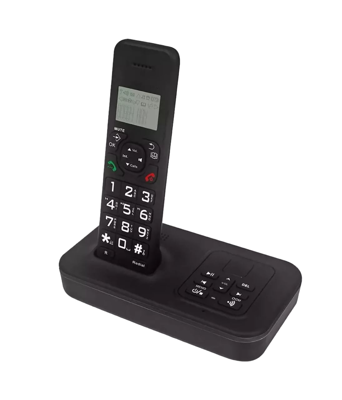 Teléfono Inalámbrico Lab.G Negro con Pantalla y Contestador Automático $1,159