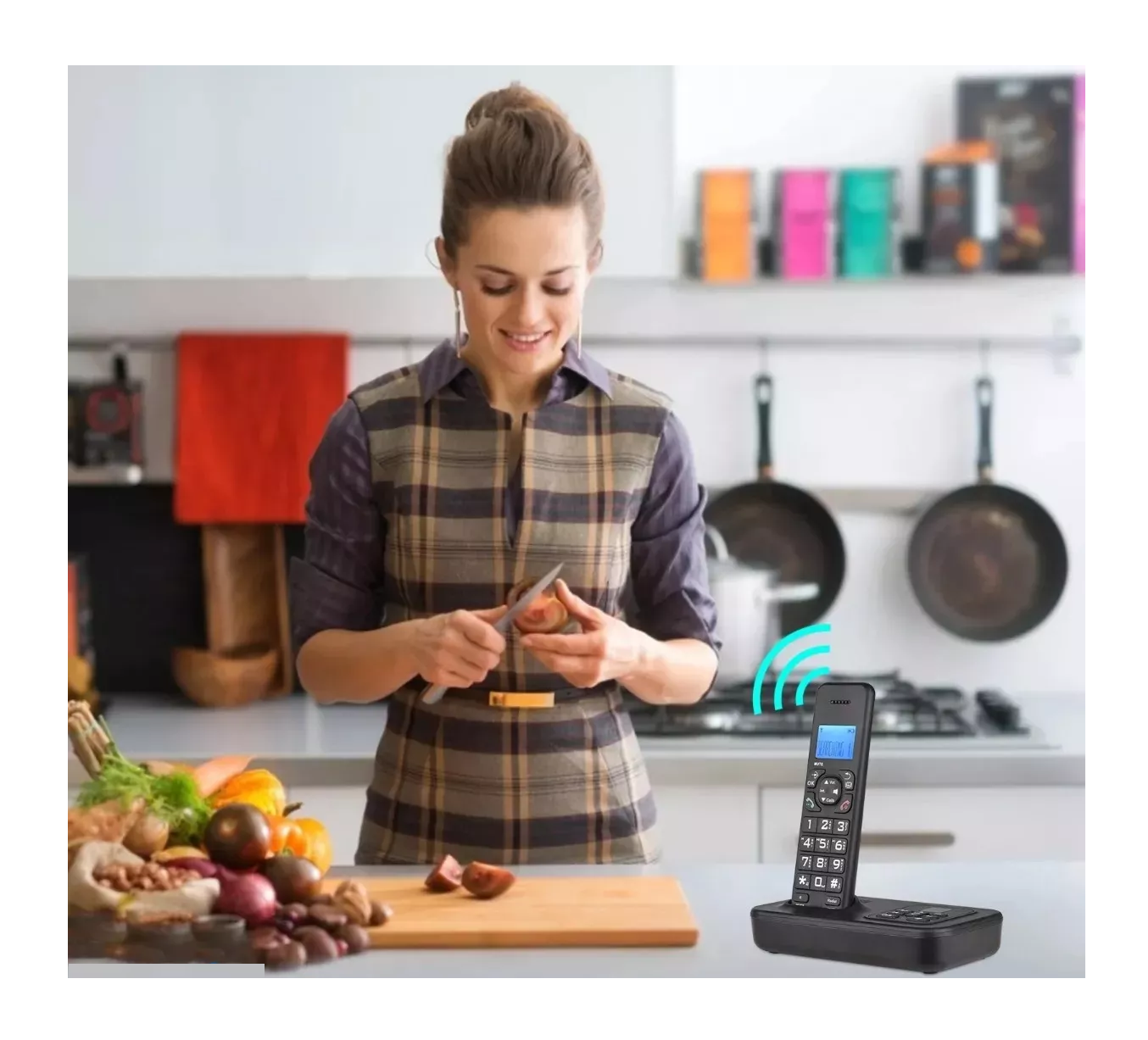 Foto 4 | Teléfono Inalámbrico Lab.G Negro con Pantalla y Contestador Automático