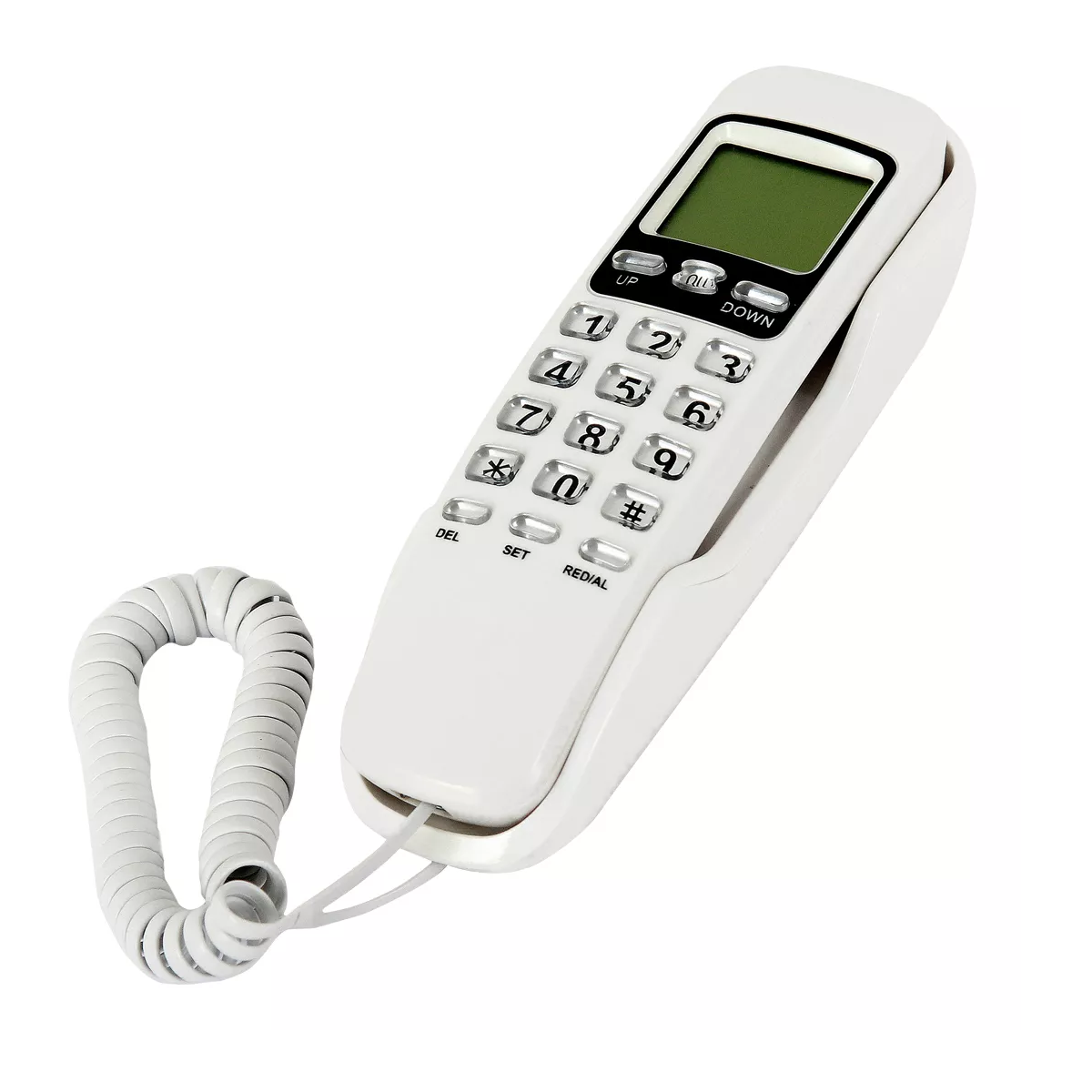 Teléfono de Pared con Identificador - Reloj - Alarma  Eo Safe Imports ESI-14120 Blanco