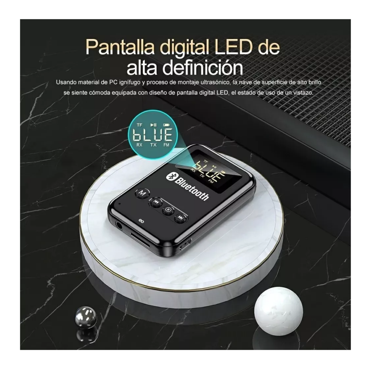 Foto 2 | Transmisor/receptor Bluetooth 5.0 Lcd Para Pc, Tv, Bocina Eo Safe Imports Esi-4281-1 Negro