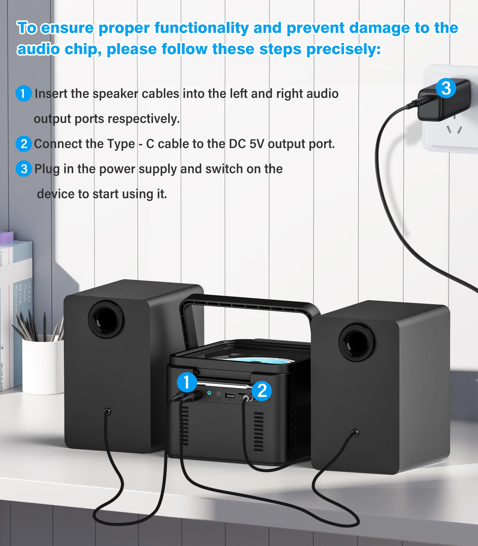 Foto 7 | Sistema Estéreo Greadio Con Reproductor De Cd/casetes Boombox De 40 W - Venta Internacional.