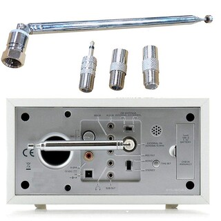 Foto 1 | Antena Huoguo Fm Radio Tipo F Telescópica Macho Con Adaptador - Venta Internacional.