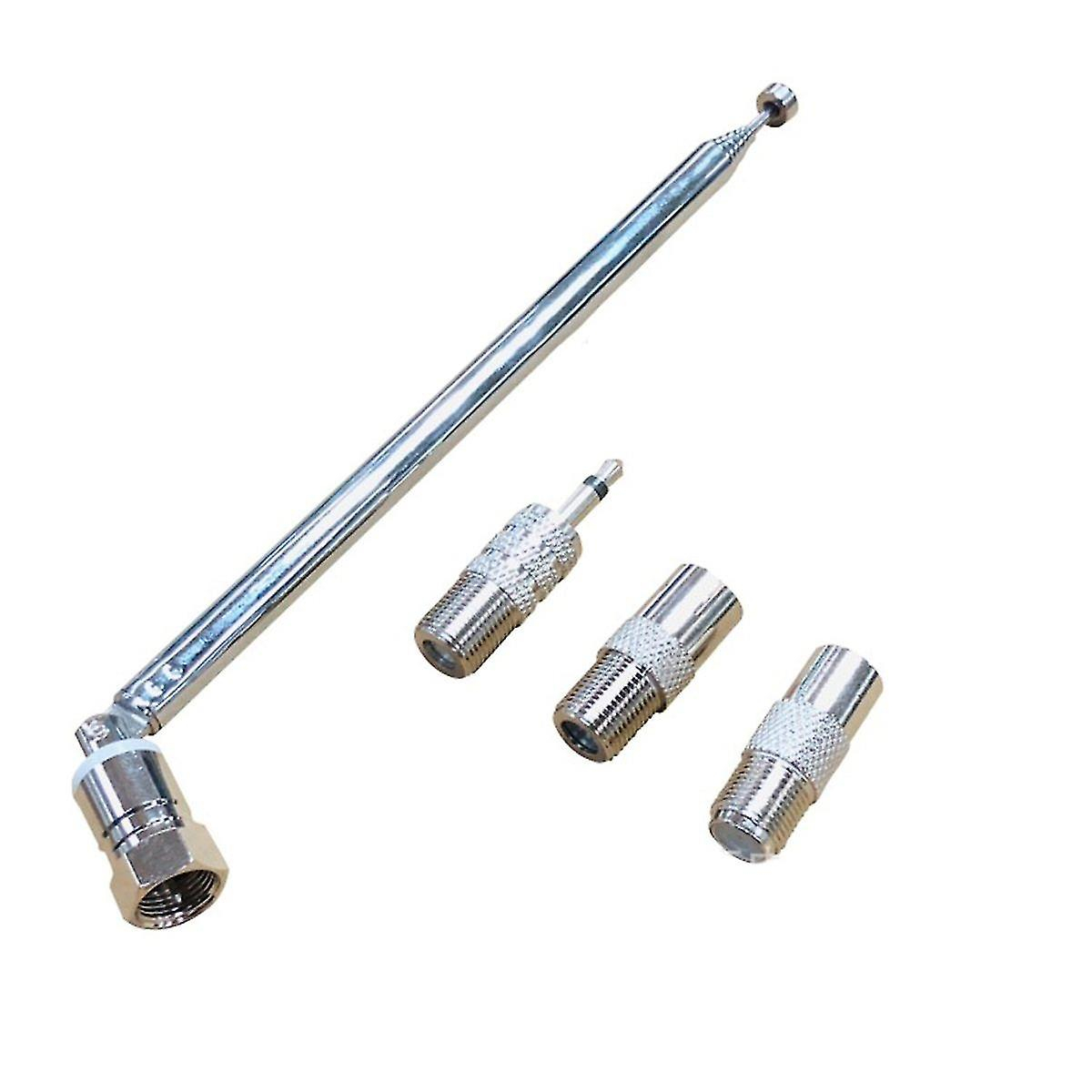 Foto 4 pulgar | Antena Huoguo Fm Radio Tipo F Telescópica Macho Con Adaptador - Venta Internacional.