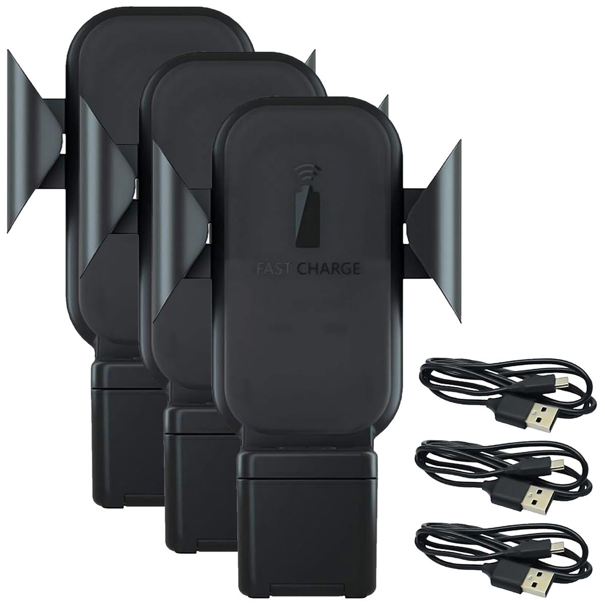 Cargador en Soporte para Auto Hot Shot Mxcom-003 3 Piezas Negro $2,580