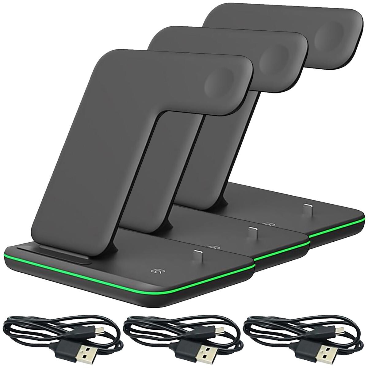Cargador Tipo Base Inalámbrico Hotshot Mxvet-003 3 Piezas Negro $4,648