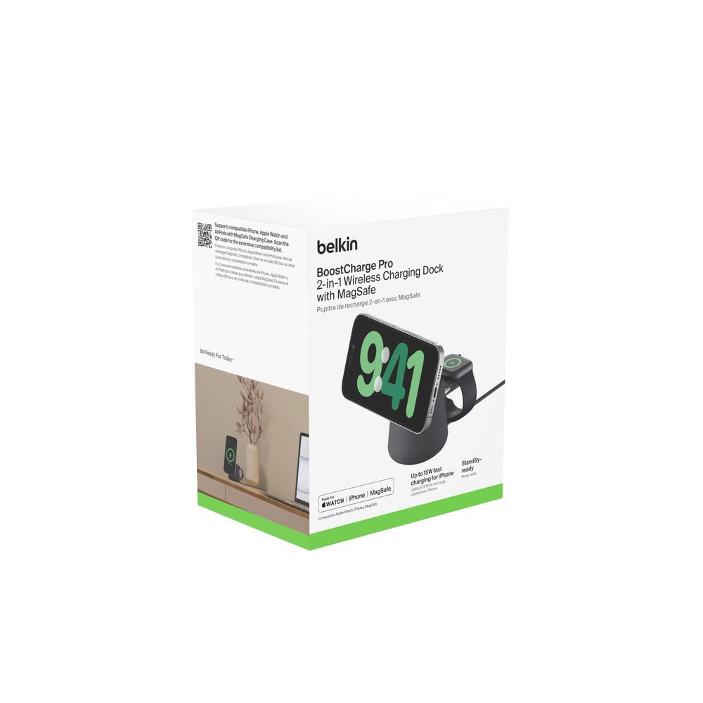 Foto 5 | Base De Carga De 15w 2 En 1 Negro Belkin