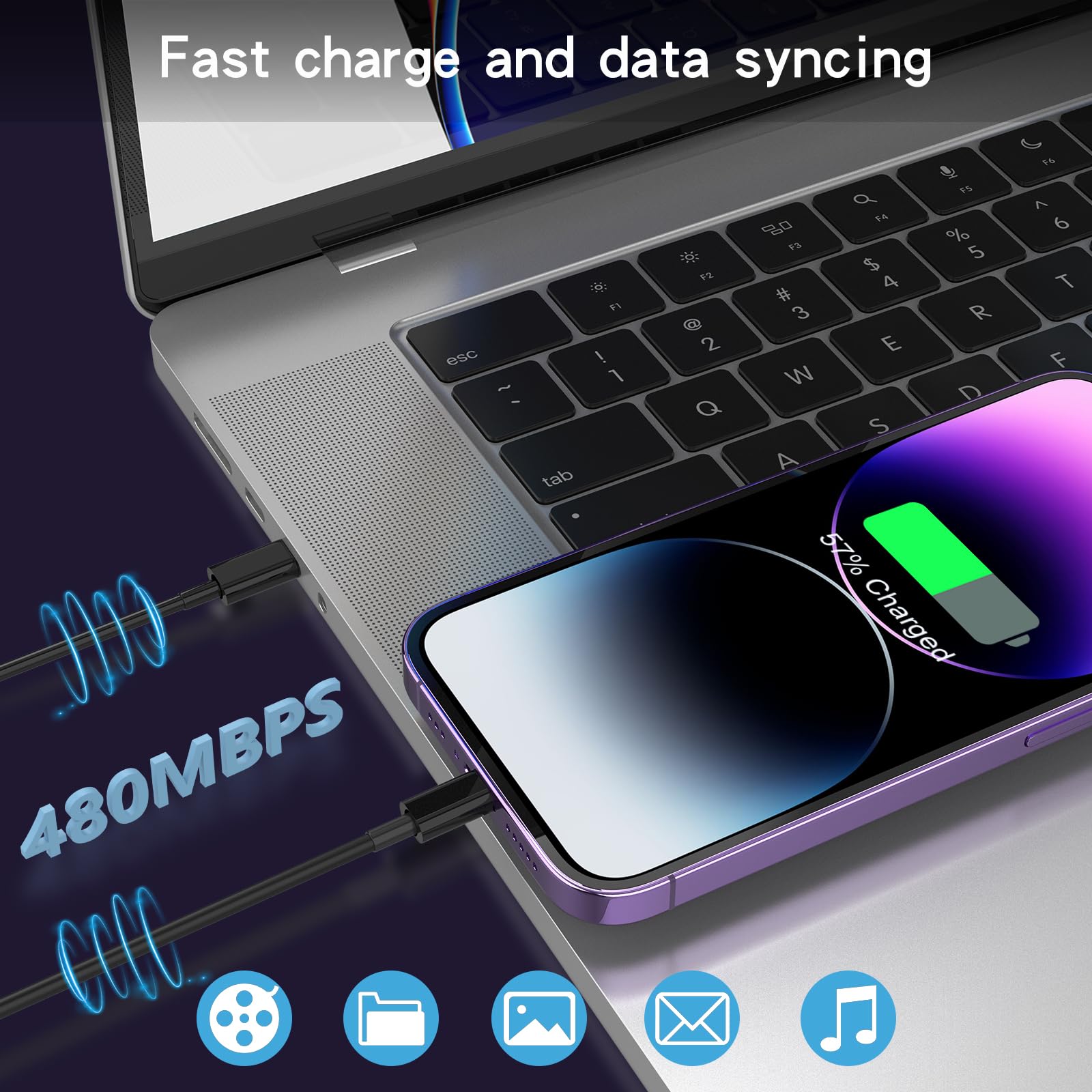 Foto 6 pulgar | Cargador Quzudn USB C de Pared 20 W + 3 Cables Tipo C a Lightning - Venta Internacional