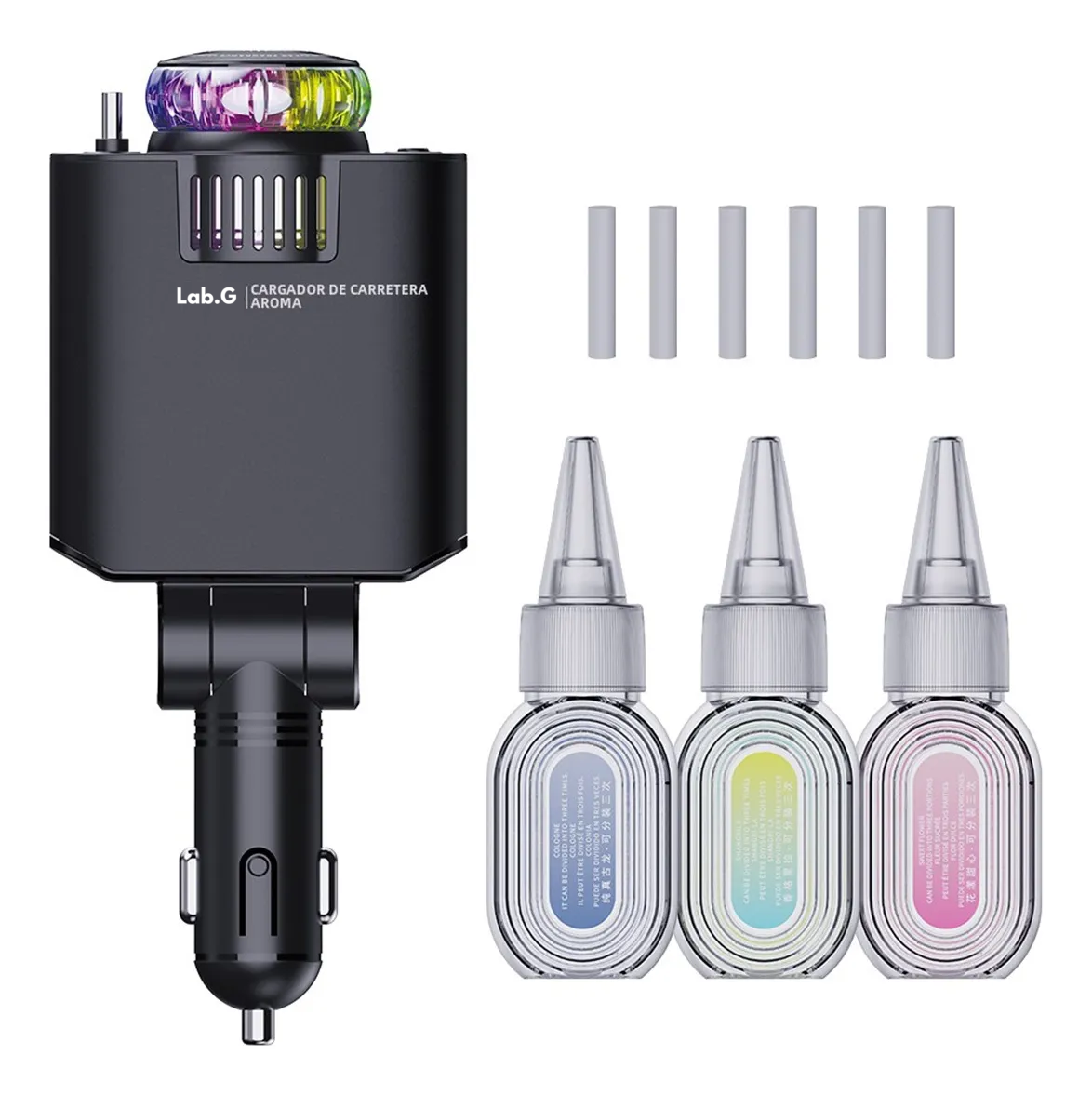 Foto 2 pulgar | Cargador Para Auto  100w Rápida Carga Con Aromaterapia