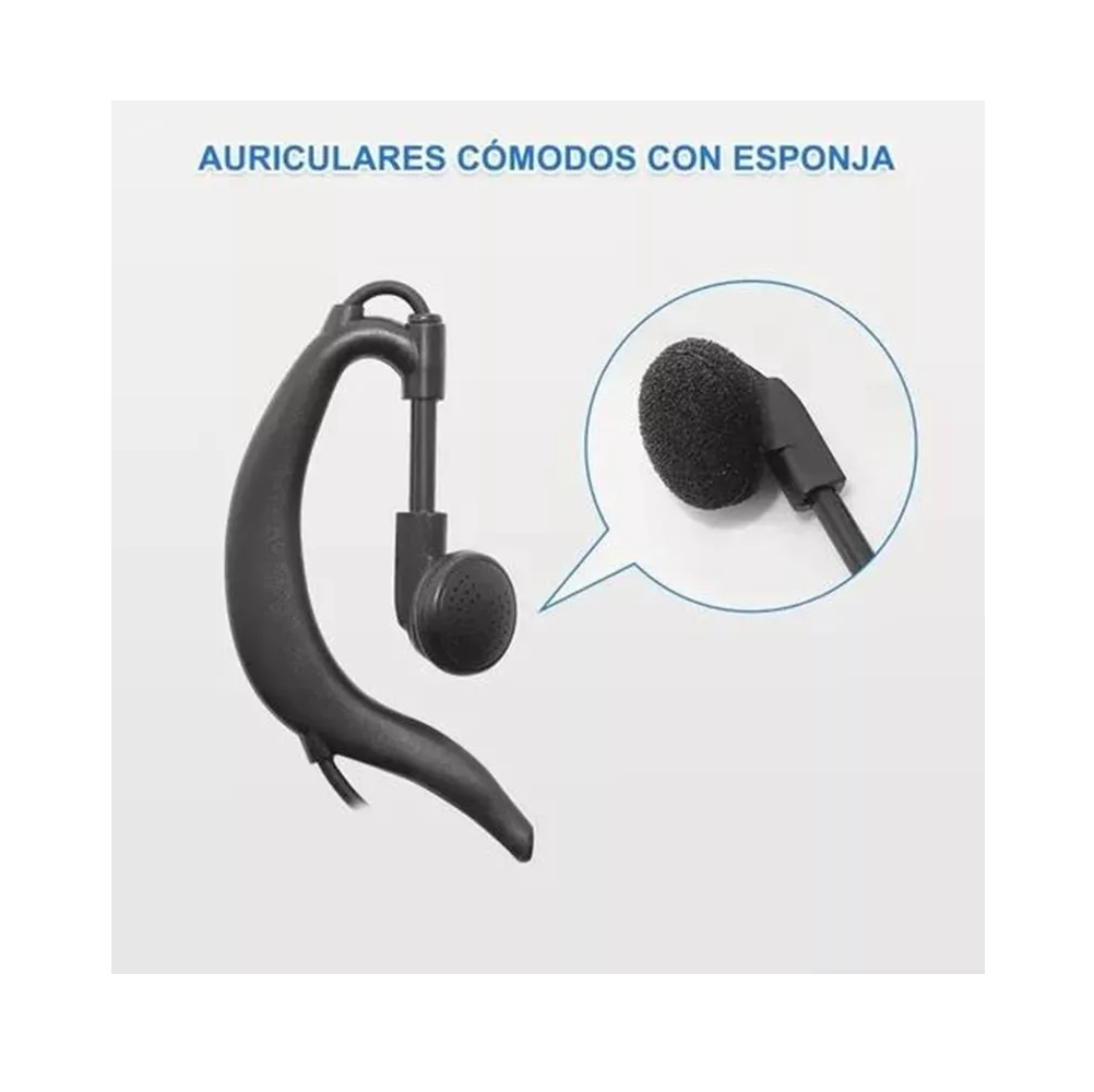 Foto 5 pulgar | Audífonos Manos Libres Belug para Radio Kenwood y Baofeng 2 Piezas