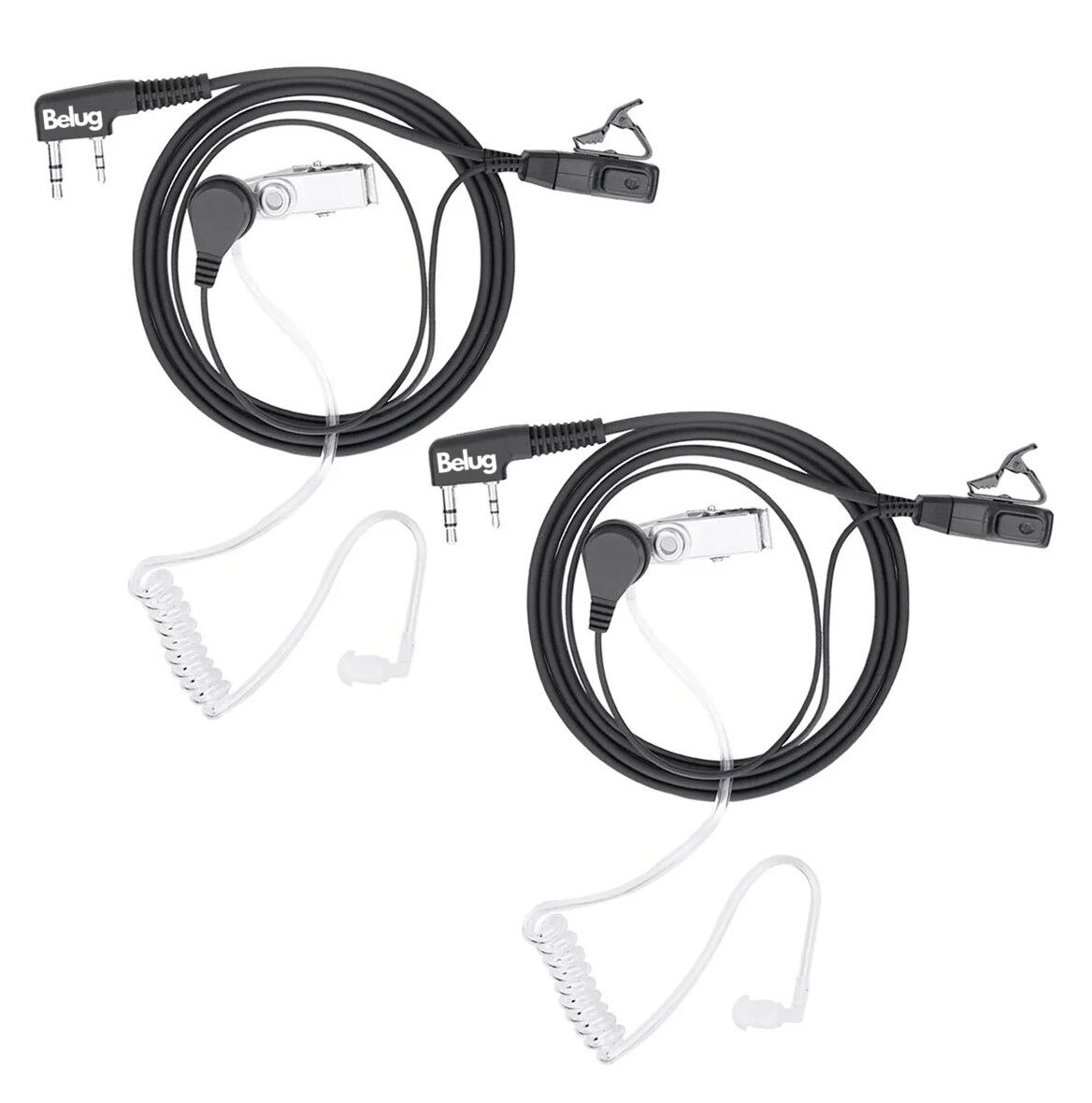 Audífonos Manos Libres Para Baofeng Kenwood Linton 2 Pzs, Belug  Blanco