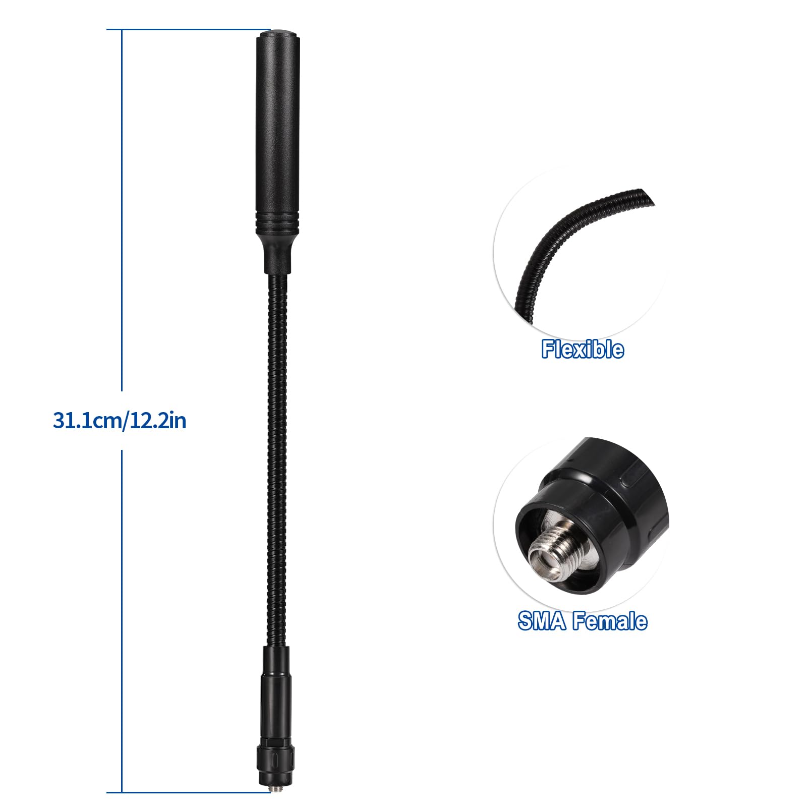 Foto 3 pulgar | Antena Bingfu Vhf De Alta Ganancia Uhf 136-174 Mhz 400-520 Mhz - Venta Internacional.