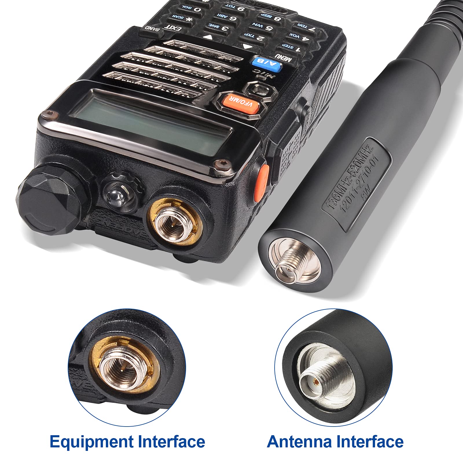 Foto 7 pulgar | Antena Bingfu Plegable Cs Táctica Vhf Uhf 136-520 Mhz 47 Cm - Venta Internacional.