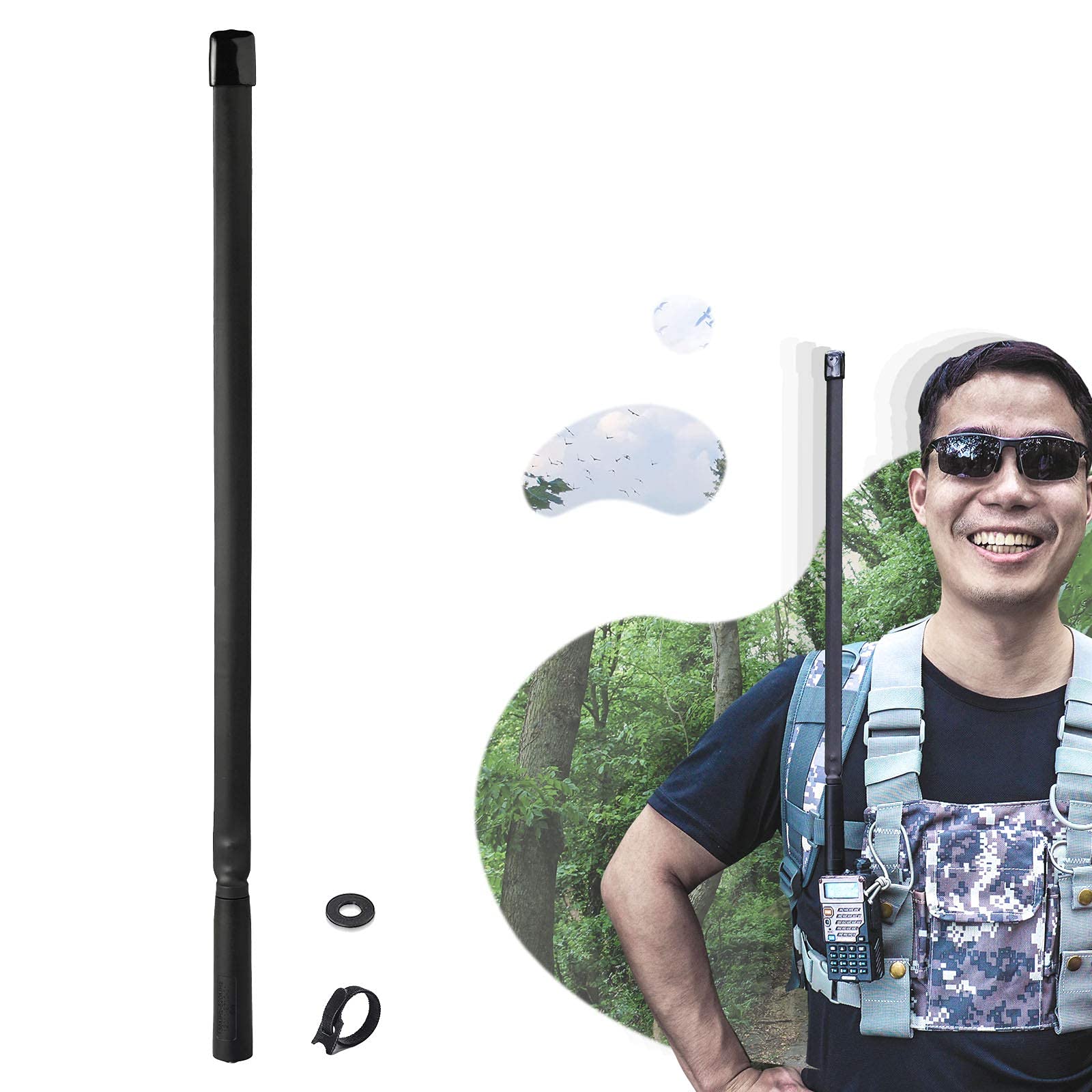 Foto 8 pulgar | Antena Bingfu Plegable Cs Táctica Vhf Uhf 136-520 Mhz 47 Cm - Venta Internacional.