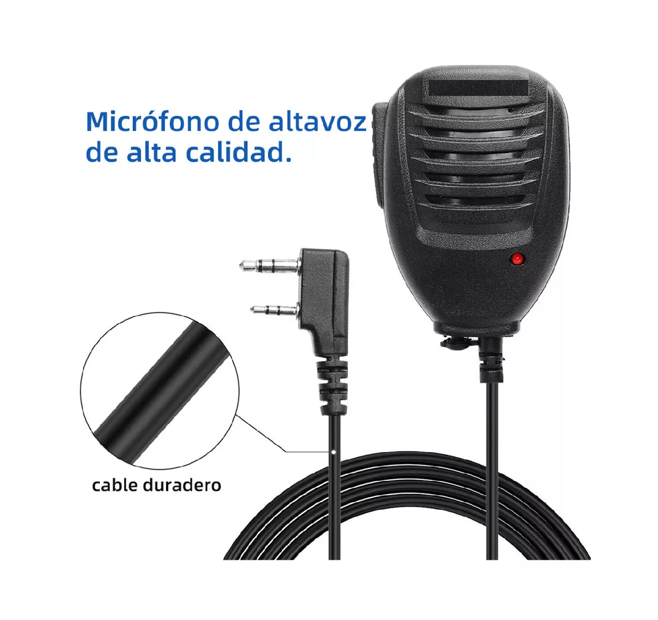 Foto 5 | Bocina Micrófono Solapa BELUG color Negro para Radio Baofeng y Kenwood 2 Pares