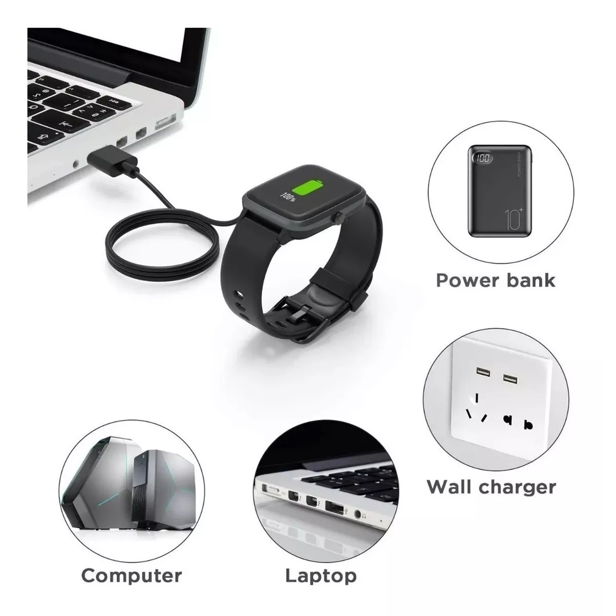 Foto 7 pulgar | Cable Usb Genérico Compatible con Smartwatch P22