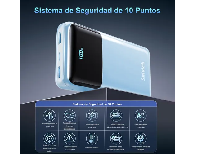 Foto 3 pulgar | Power Xtellar Bank 26800mah Saiviek S2023 Batería Externa 22.5w Carga Super Rápida Compatible Para Android,iphone