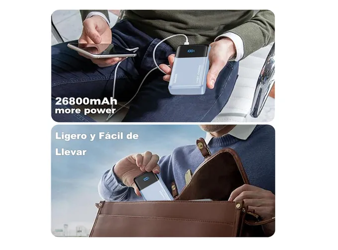 Foto 3 | Power Xtellar Bank 26800mah Saiviek S2023 Batería Externa 22.5w Carga Super Rápida Compatible Para Android,iphone