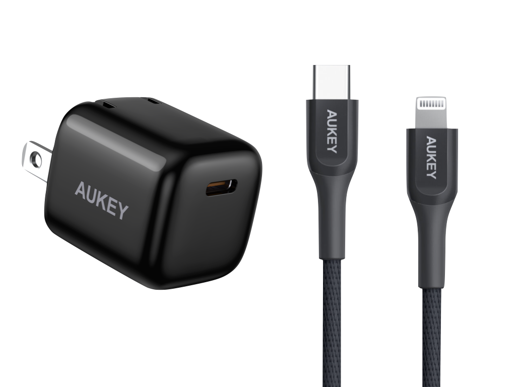 Foto 2 pulgar | Cargador 20w Para Iphone 11 12 13 14 Aukey con Cable de 2 m