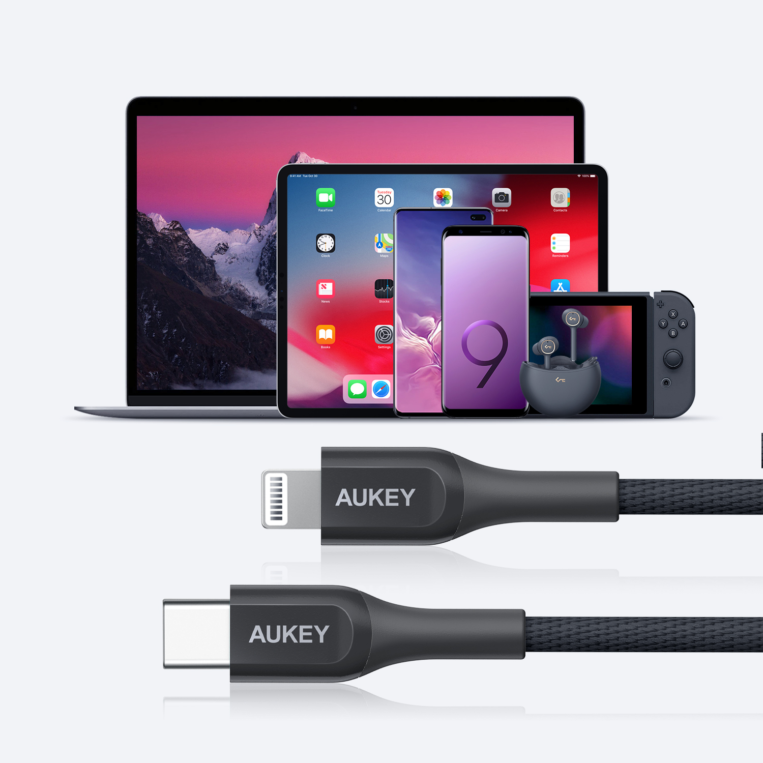 Foto 7 pulgar | Cargador 20w Para Iphone 11 12 13 14 Aukey con Cable de 2 m