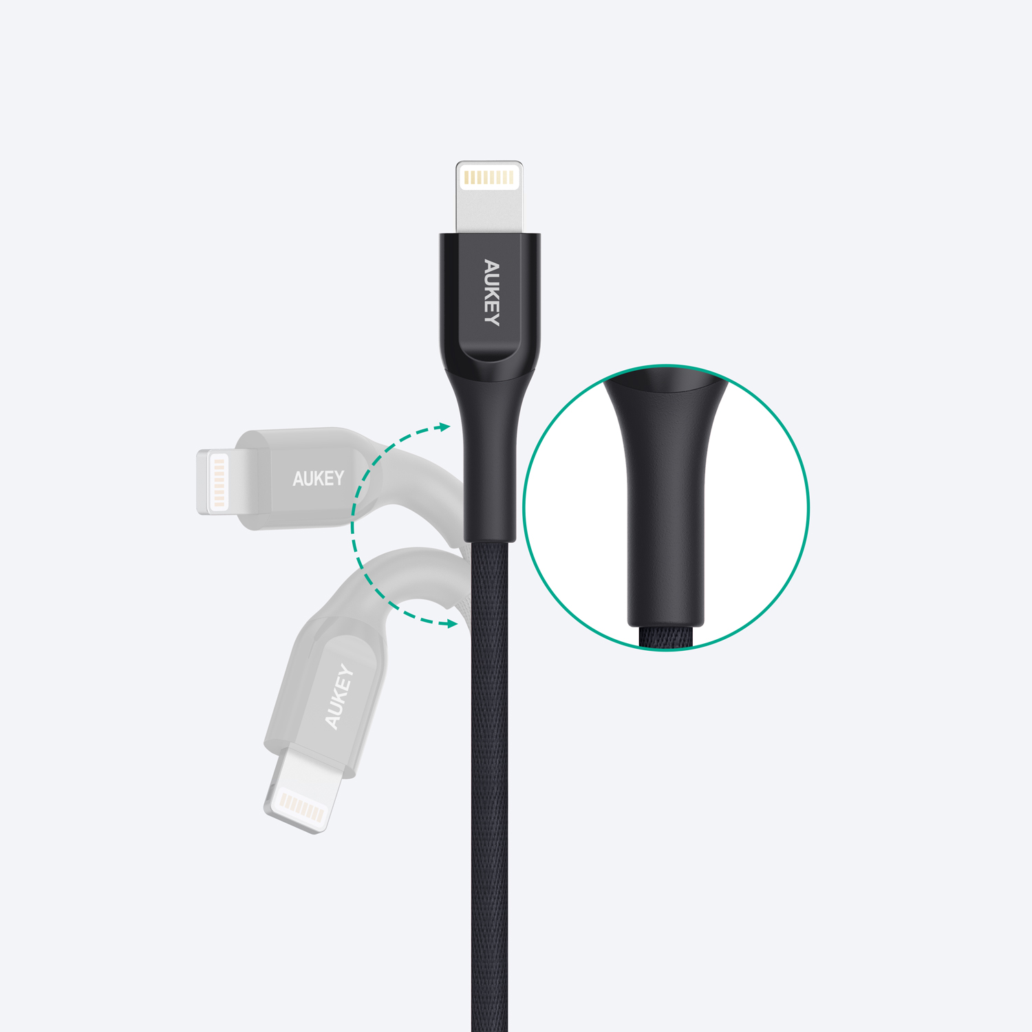 Foto 8 pulgar | Cargador 20w Para Iphone 11 12 13 14 Aukey con Cable de 2 m