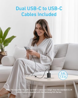 Foto 5 | Cargador Anker USB-C Superrápido de 45 W para Samsung Galaxy S24 - Venta Internacional