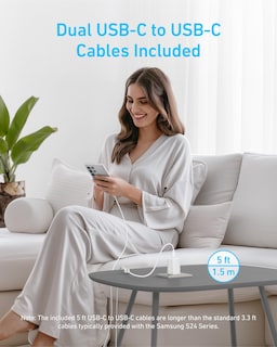 Foto 5 | Cargadores Anker USB-C Superrápido de 45 W para Samsung Galaxy S24 Paquete de 2 - Venta Internacional