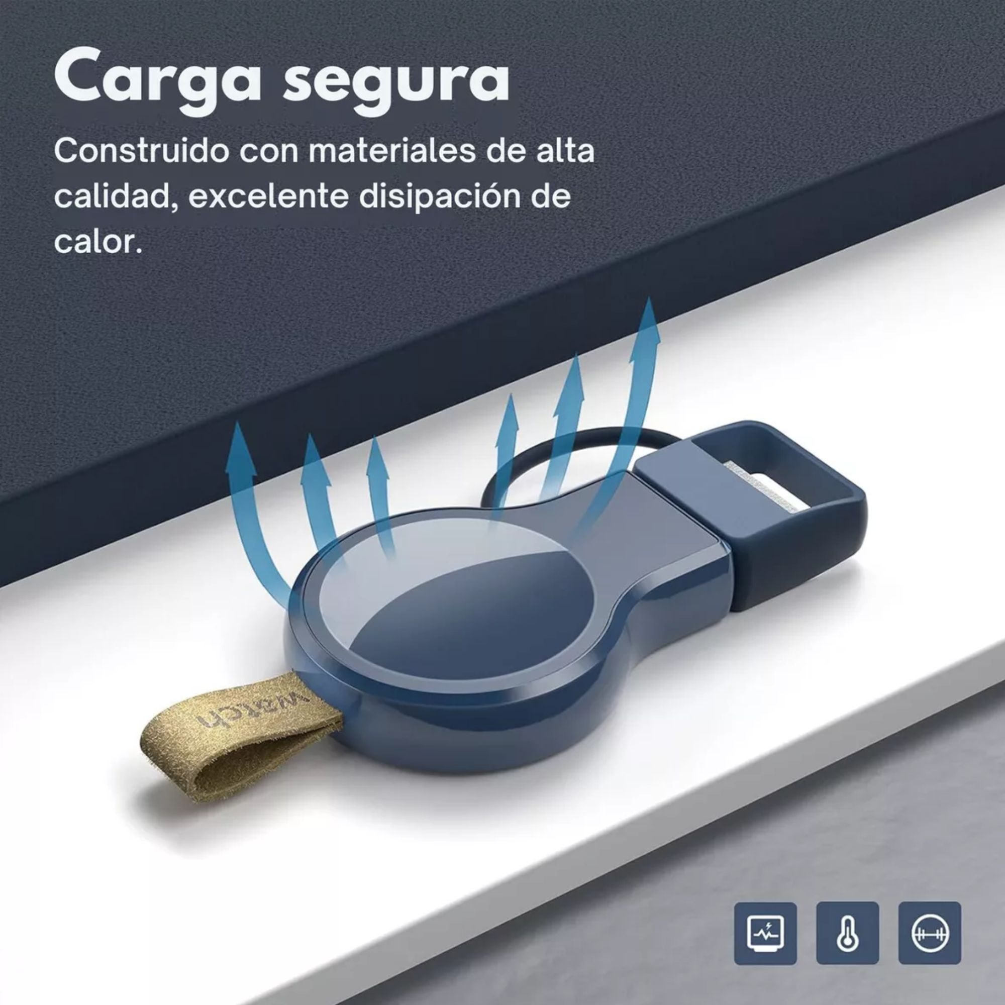 Foto 6 pulgar | Cargador Portátil Magnético Carga Rápida Para Apple Watch Color Azul