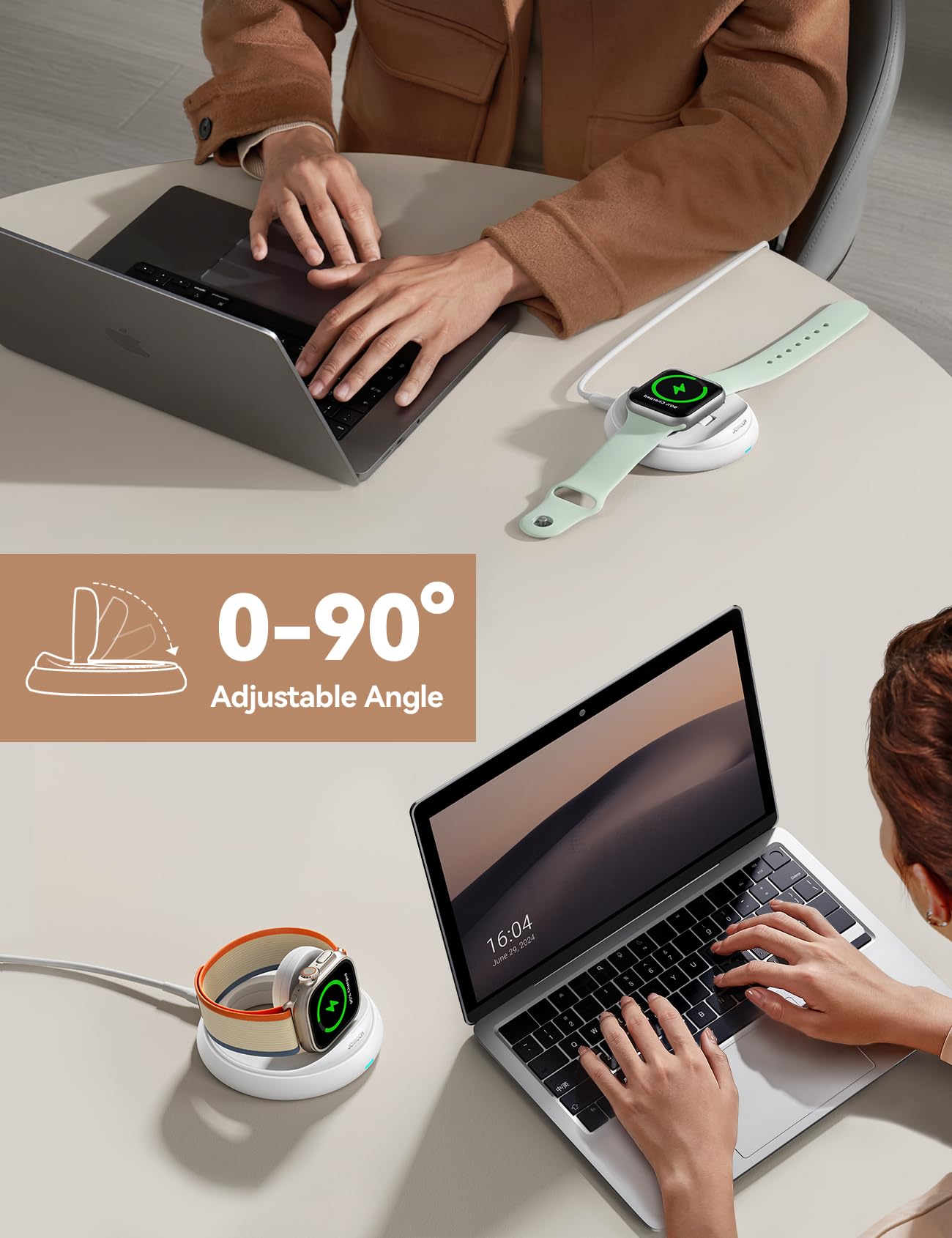 Foto 2 | Soporte de Carga Portátil para Apple Watch Joyroom Magnético Blanco - Venta Internacional