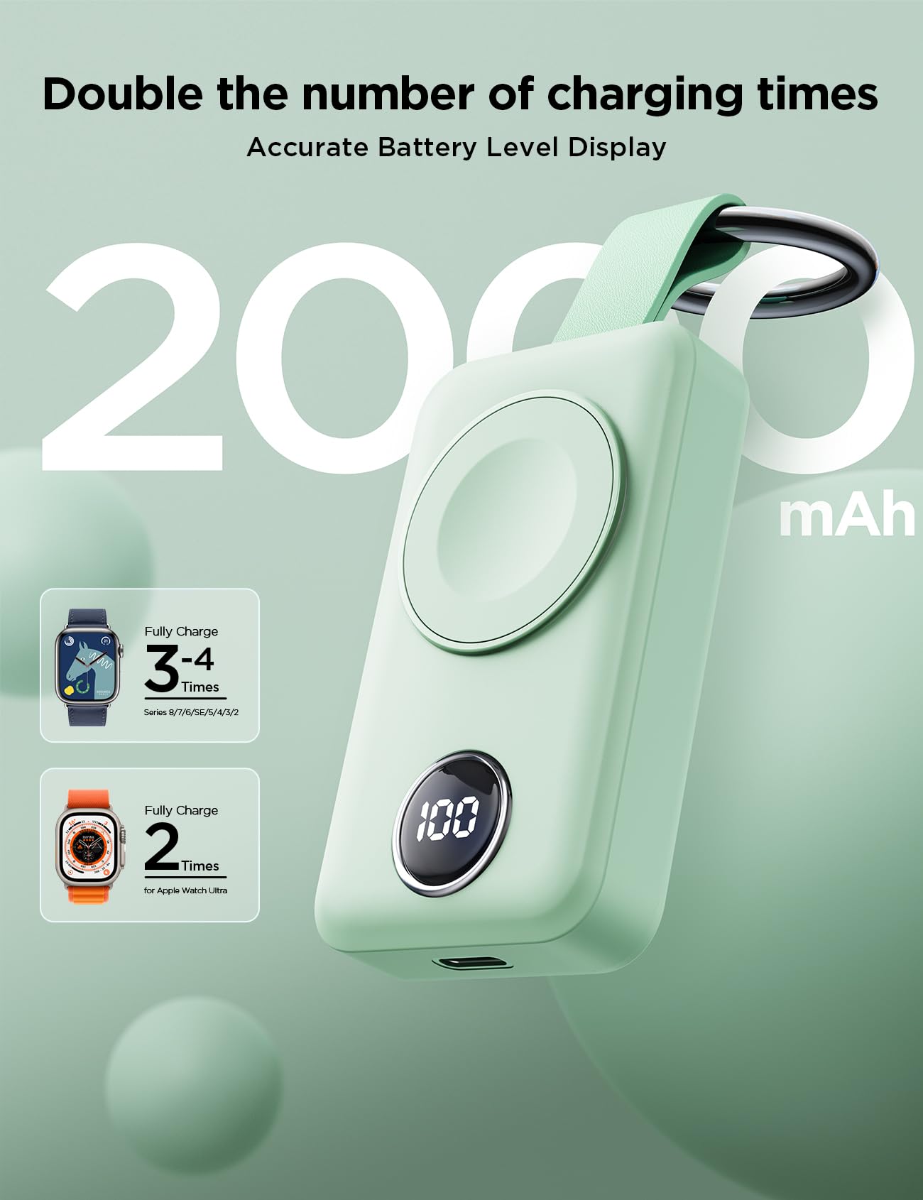 Foto 3 pulgar | Cargador Portátil Joyroom para Apple Watch de 2000 Mah - Venta Internacional