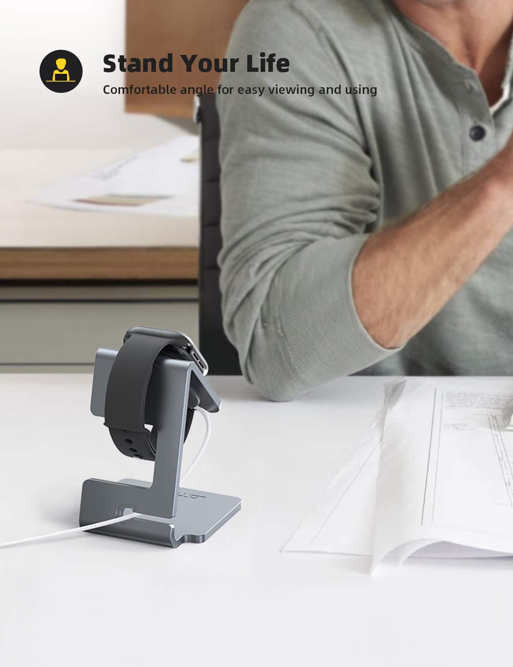 Foto 3 pulgar | Estación de Carga Lamicall para Apple Watch-Venta Internacional