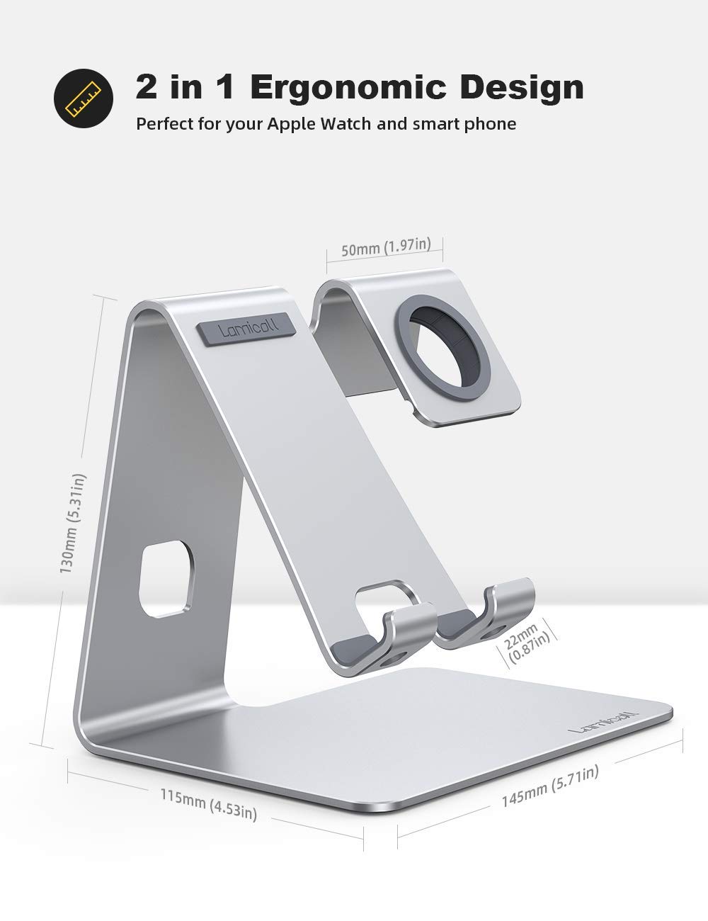Foto 7 pulgar | Estación de Carga Lamicall para Apple Watch-Venta Internacional