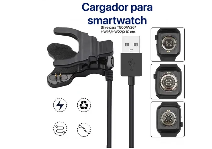 Foto 5 pulgar | Cargador Xtellar Universal Premium Para Smartwatch, Compatibilidad Amplia T500/w26+/hw8/hw10/x10