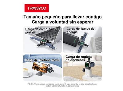 Foto 5 | Xtellar Cargador Magnético De Carga Rápida Tipo C Para Apple Watch