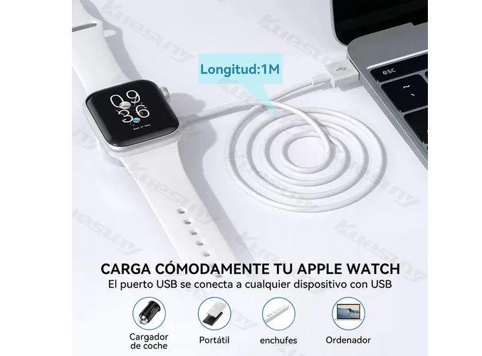 Foto 6 pulgar | Xtellar Cable Cargador Con Tecnología Usb Magnético Para Apple Watch, Accesorio Indispensable De Carga Rápida