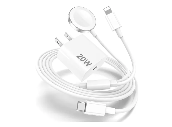 Xtellar Combo Cargador Apple Watch Y Cable De Carga Rápida Iphone 2m
