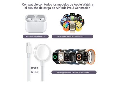 Foto 2 | Xtellar Cargador Magnético Ultra Rápido Premium Para Apple Watch Series - Tipo C