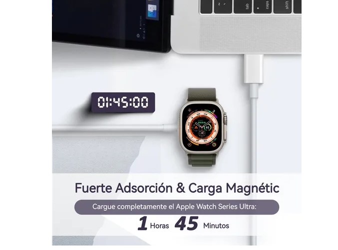 Foto 5 pulgar | Xtellar Cargador Magnético Ultra Rápido Premium Para Apple Watch Series - Tipo C