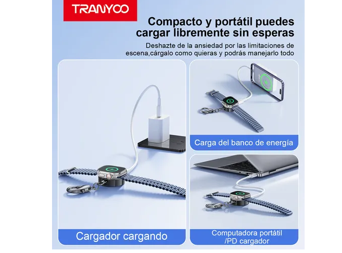 Foto 6 pulgar | Cargador Magnético Xtellar  Con Carga Rápida Y Doble Interfaz, Compatible Con Apple Watch