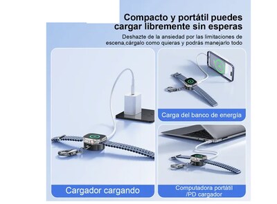 Foto 5 | Cargador Magnético Premium Xtellar De Carga Rápida Lightning + Tipo C Para Apple Watch