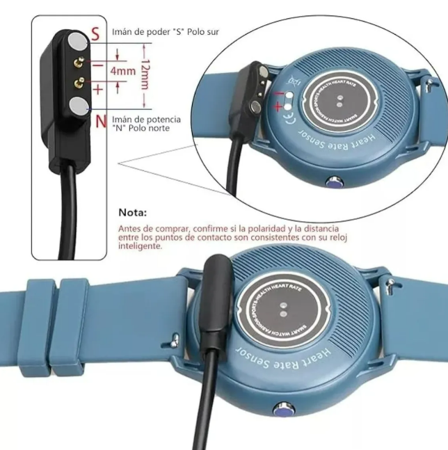 Foto 4 pulgar | Pack Xtellar De 2 Cargadores Magnéticos Premium Para Smartwatch  Compatible Varios Modelos  Cable De 4mm  Color Negro