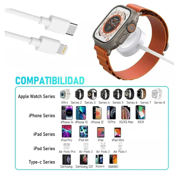 Foto 4 | Xtellar Cable Cargador Magnético 3en1 Para Iphone  Ipad  Apple Watch Y Airpods