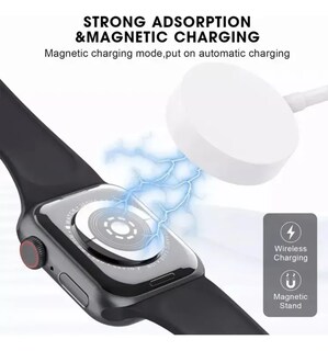 Foto 4 | Cargador Magnético USB para Smartwatch con Cable 1 Metro – Portátil y Compatible con Relojes Inteligentes con Bas