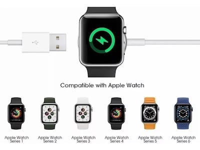Foto 5 | Cargador Magnético USB para Smartwatch con Cable 1 Metro – Portátil y Compatible con Relojes Inteligentes con Bas