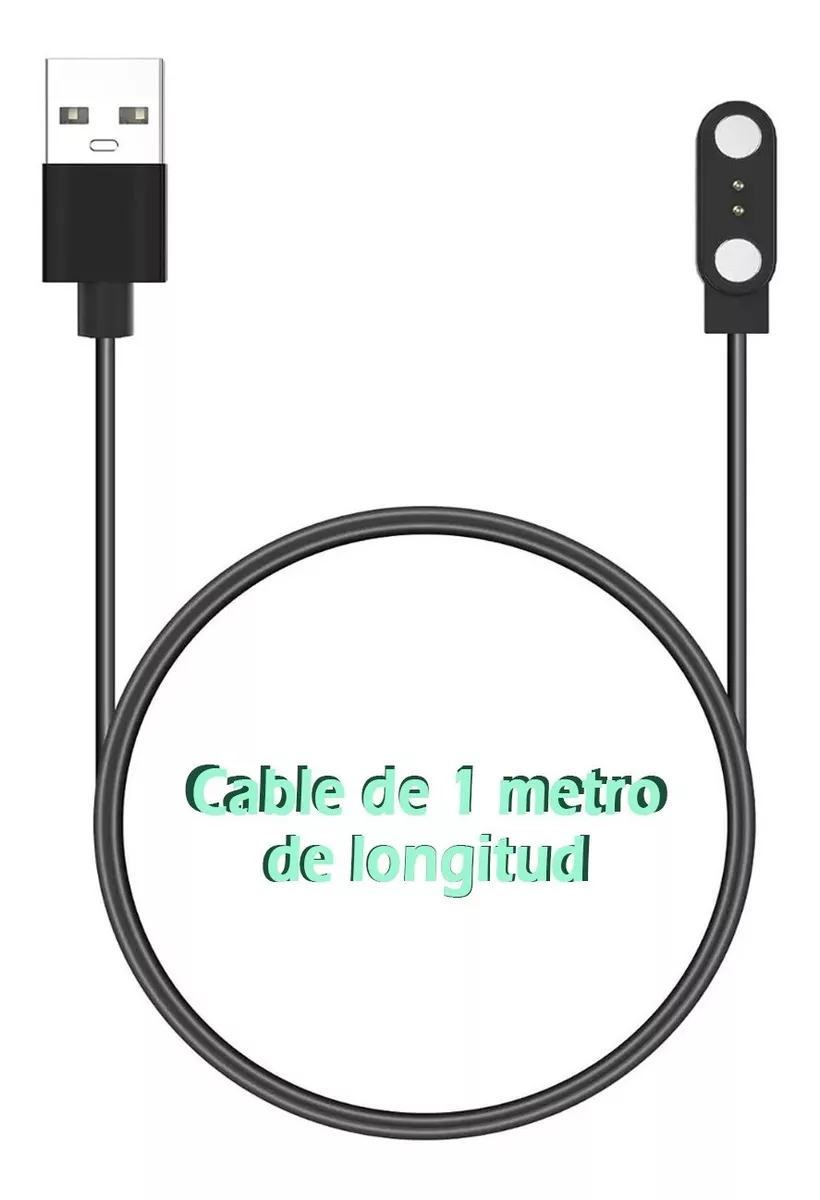 Foto 4 pulgar | Cable Cargador Dock USB para Smartwatch y Smartband P22 – Base de Carga Magnética Portátil con Cable 1 m