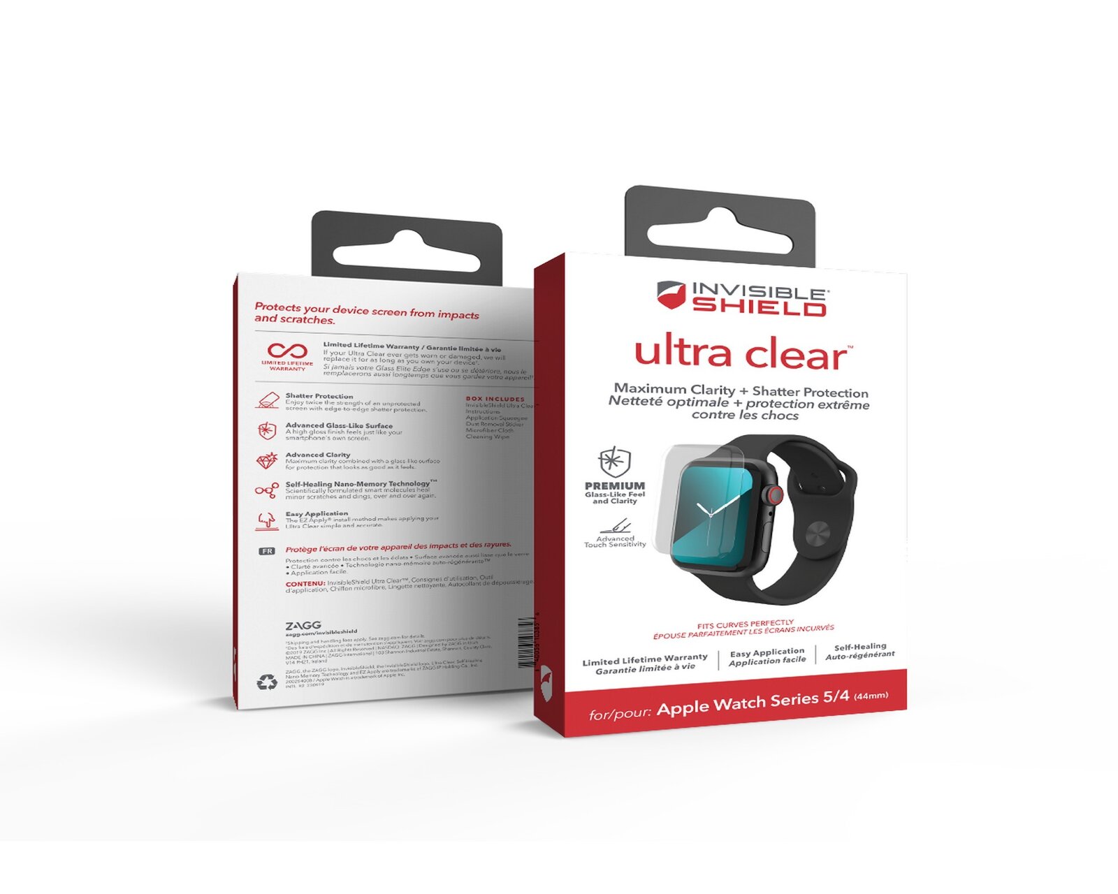 Foto 4 pulgar | Mica Símil Vidrio InvisibleShield Zagg Ultra Clear para Apple Watch Series 4 y 5 (44mm)