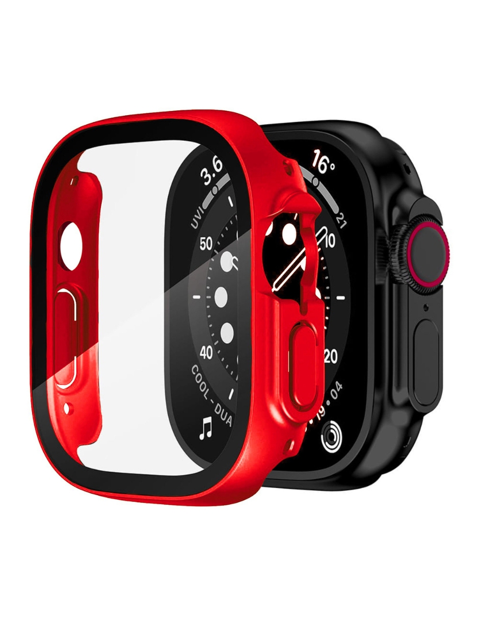 Foto 3 pulgar | Carcasa Protectora de Pantalla Ecomlab para Apple Watch Ultra 49 MM color Rojo