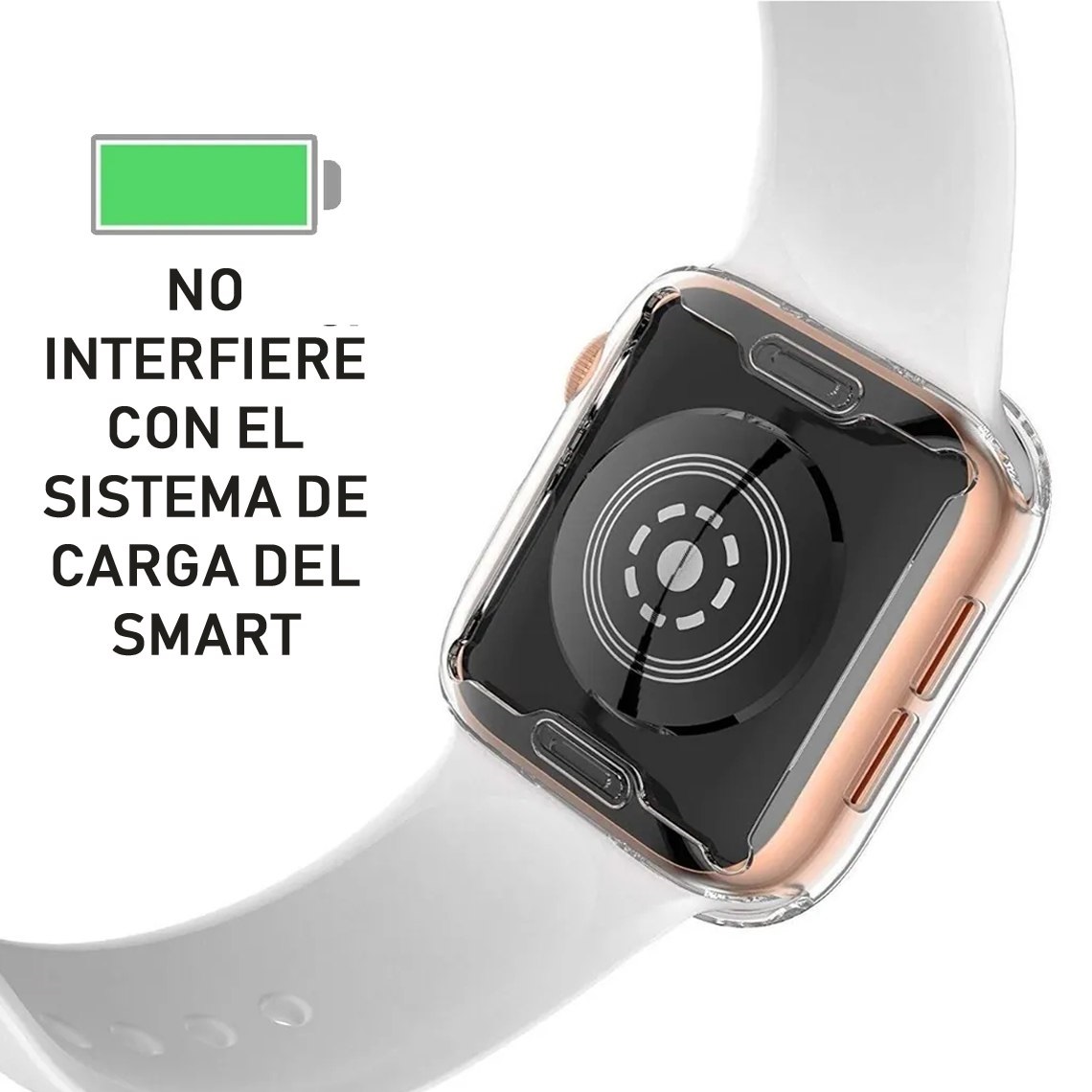 Foto 7 pulgar | Case Protector Compatible con Apple Watch 42 MM Transparente